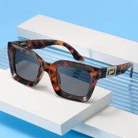 ❄ↂ❇ New S Logo Individuality Sunglasses Leopard Color Square Sun Glasses Men Women Fashion Luxury Brand Design Decorative Eyewear