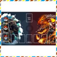 แผ่นรองการ์ดเกม PTCG ลายการ์ตูนโปเกม่อน มังกรไฟ Kirby Monster Pokemon สําหรับตั้งโต๊ะ