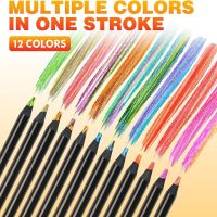 SHOVEL 8/12Colors ไม้สีดำ ดินสอแกนสีรุ้ง เครื่องเขียนสเตชันเนอรี ดินสอเขียนสี สร้างสรรค์และสร้างสรรค์ ดินสอสีสำหรับรถยนต์ โรงเรียนออฟฟิศออฟฟิศ