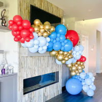 145pcs Red Blue Latex Balloons 51018inch Garland Arch Kit Gold Chrome Ballons Circus Carnival Theme Party Decors Kids Gifts