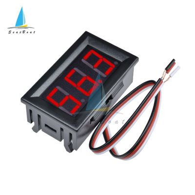【New release】 สายไฟรถยนต์เครื่องวัด LED เครื่องทดสอบมอเตอร์ไซค์0-99.9V 12V แรงดันไฟฟ้าสีแดง3 0.56 "การวัดและปรับระดับ
