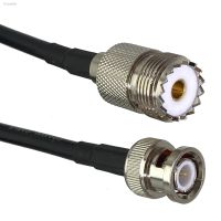 ₪✠  1Pcs RG58 Cable UHF SO239 Female Jack to BNC Male Plug Connector RF Coaxial Straight 4inch 5M