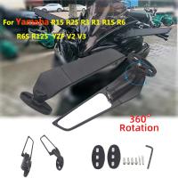 ❡ Rearview Mirror For Yamaha YZF R1 R3 R125 R25 R15V3 R1S Side Mirrors ModifiedWind Wing Rotating Espelhos Moto Espejo Retrovisor