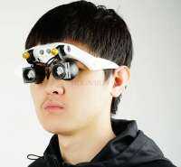 แว่นขยายแบบติดหัวพร้อมหลอดไฟ Led กล้องส่องทางไกล25เท่า