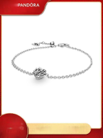 Pandoraˉ Bracelet Pandoraˉ 925 Silver Heart-shaped Family Tree Bracelet 599292C01 Valentines Day Couple Gift