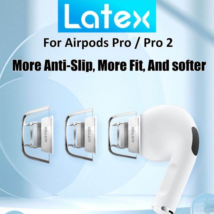 Latex Ear Tips For Airpods Pro 2 Eartips TWS Earbuds Tips AntiSlip Avoid Falling Off Anti