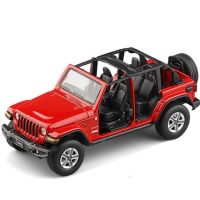 รถจี๊ป1:32 Wrangler Rubicon รถโลหะผสมโมเดล Diecast Amp; ของเล่นโลหะ Off-Road ยานพาหนะรถจำลองเสียงและแสงเด็ก