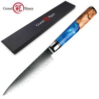?พร้อมส่ง?67 Layers Japanese VG10 Damascus Steel Knives 5 Inch Utility Knife Universal Knife Vegetable Kitchen Knife Cooking มีดเหล็กดามัสกัสญี่ปุ่นมีดอเนกประสงค์มีดทำครัวผัก