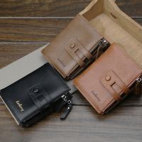 Fashion Mens Coin Purse Wallet Blocking Man Leather Wallet Zipper Business Card Holder ID Money Bag Wallet Male