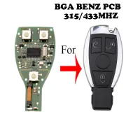 กุญแจรีโมตอัจฉริยะ3ปุ่ม433 Pcb Keyless Fob สำหรับ Mercedes Benz ปี2000แผงวงจรสไตล์ Bga