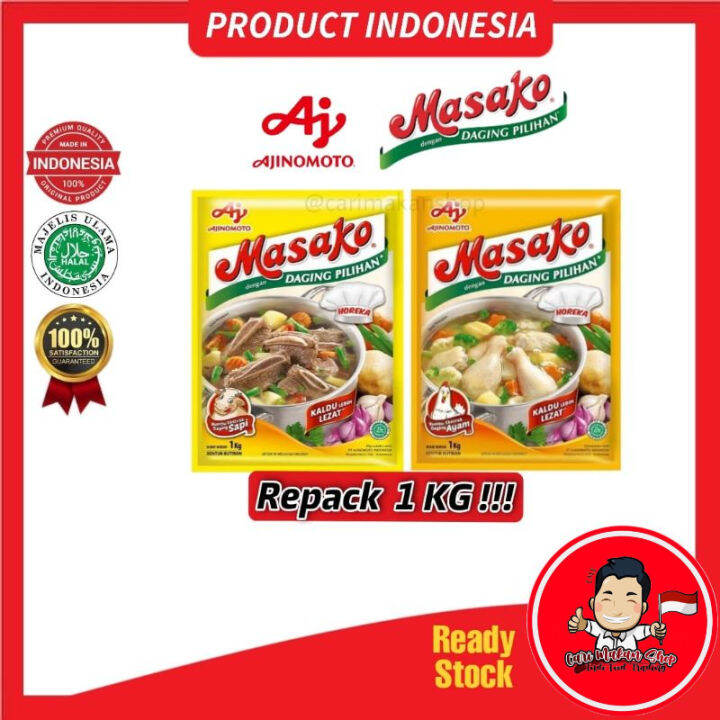 Masako Perisa Ayam Sapi Repack 1kg Product Indonesia 🇮🇩 Ajinomoto Royco