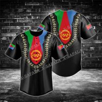 Xzx180305 Eritrea dashiki engine emblem 3D full print Baseball Jersey