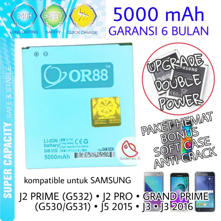 Baterai Batre Double Power Samsung J2 Prime G532 Grand Prime G530 G531 J2 Pro J5 15 J3 16 Batu Hp Samsung Dobel Power 5000 Mah Lazada Indonesia