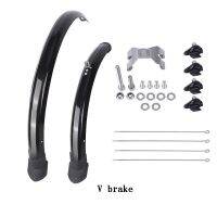 2Pcs ด้านหน้าด้านหลัง Mudguard 16 20นิ้วจักรยาน Fender Double Bracing ปรับขนาดจักรยานปีกสำหรับจักรยานพับ Chrome Plastic