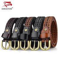 【New Fire】 DINISITON Weaving BeltGenuineBelts For Women Woven Thin Female Strap Ladies Braided Belts Woman Fashion