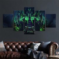 ﹉ Illidan Stormrage World of Warcraft เกมโปสเตอร์ภาพวาด HD ภาพวาดผ้าใบ Wall Art สำหรับตกแต่งบ้าน Unframed