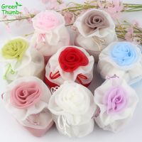 4pcs 15*14cm Flower Gift Bag Polyester Wedding Candy Drawstring Bags Multi-Color 0ptional Yarn Bag Gift Wrapping  Bags