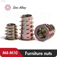 ◐₪ 10/15/20/40 Pcs Zinc Alloy Hex Socket Drive Threaded Inserts Nuts M4 M5 M6 M8 M10 Internal Threads Furniture Nut for Wood