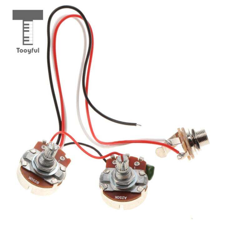 tooyful-bass-wiring-harness-prewired-3-way-toggle-switch-250k-1t-1v-pots-for-electric-bass