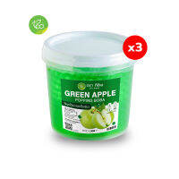 ทีอีเอ ไข่มุกป๊อป รสแอปเปิ้ลเขียว มุกป๊อป Popping Boba Green Apple ท็อปปิ้งรสผลไม้ 1,000 กรัม x แพ็ค 3 ชิ้น