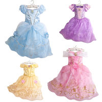 Girls Party Dress Kids Snow White Halloween Costume Baby Girl Princess Dress Christmas Aurora Sofia Belle Dress for 2 3 4 5 6 7Y