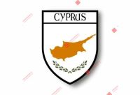 Personality  Stickers Decal Souvenir Vinyl Car Shield City Flag World Crest Cyprus Car Window Body Decorative Stickers Electrical Connectors