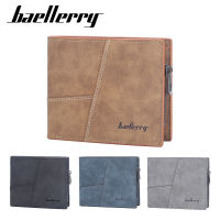 Baellerry กระเป๋าใส่การ์ดแฟชั่นกระเป๋าสตางค์ชายแบบสั้นใหม่สำหรับผู้ชายกระเป๋าสตางค์หนังกระเป๋าใส่เหรียญสุดหรู