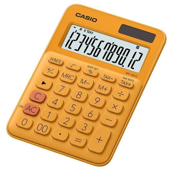 casio-เครื่องคิดเลข-12-หลัก-สีส้ม-รุ่น-ms-20uc-orange