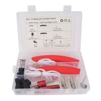 31-Piece Tire Repair Tool Kit with Red Protective Cover Suitable for Cars and Motorcycles