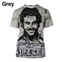 2023 Customized Fashion New Hot Style Pablo Escobar Pattern 3D T-shirt Digital High-definition Printing Cool Top Trend Short Sleeve，Contact the seller for personalized customization