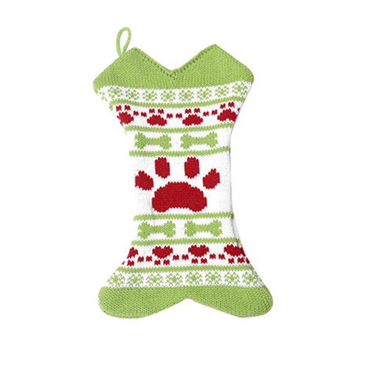 ถุงน่องกระดูกสุนัขสำหรับปลาแนวคริสต์มาสผ้าทนทานอุปกรณ์ต้นไม้วันคริสต์มาส