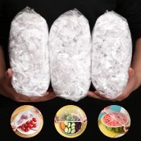 300Pcs Saran Wrap Disposable Food Cover Food Grade Fruit Vegetable Storage Bag Elastic Plastic Bag Kitchen Fresh Keeping Bag