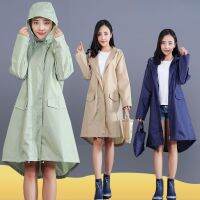 Raincoat coat adult Korean fashion long hiking light lovely waterproof windbreaker poncho single portable hiking waterproof coat