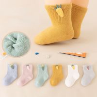 ▣✟  Baby Socks Terry Winter Thickening Warm Combed Cotton Cartoon Accessories Baby Socks Cute Radish Newborn Socks
