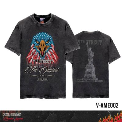 7th Street เสื้อฟอกวินเทจ แบบโอเวอไซส์ (Vintage Oversize) รุ่น V-AME002