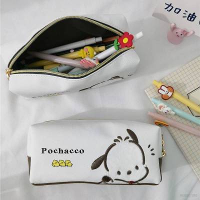 Sanrio Pochacco Cartoon Cute Pencil case Student Stationery Box Large Capacity Multifunctional Cosmetic Storage Bag
