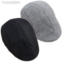 ✤ Men Summer Breathable Berets Soft Cotton and linen Hat Windproof Street Newsboy Beret Hat Retro England Hats Peaked Painter Caps