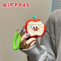 【CW】 Sad Cartoon Earphone Airpods 1 2 With ANti-Lost Rope Cover 3