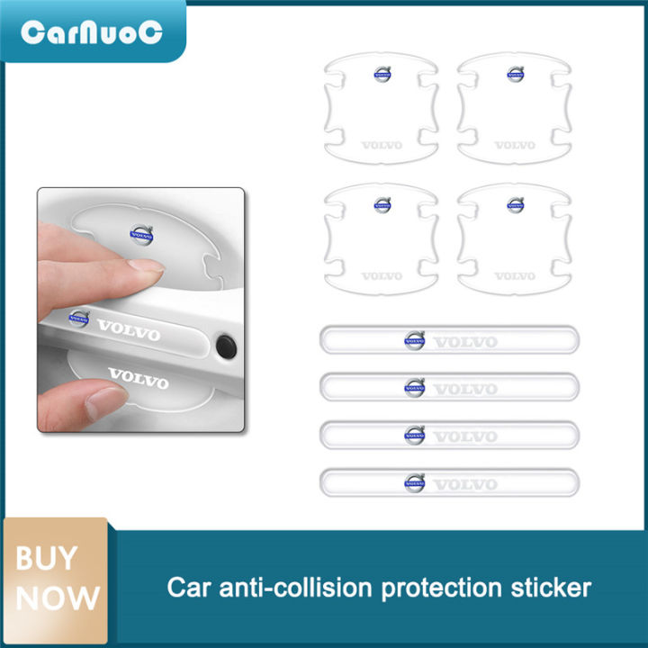 Ready Stock】One Set 8Pcs 5D Car Door Handle Sticker Cover Volvo