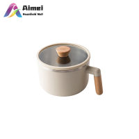 AIMEI 1.3l ชามก๋วยเตี๋ยวพร้อมฝาปิดโปร่งใสความจุขนาดใหญ่ป้องกันน้ำร้อนลวกสแตนเลสกล่องอาหารกลางวันบนโต๊ะอาหาร