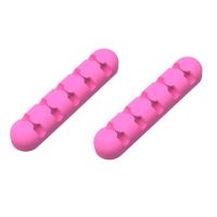 Silicone Cable Winder Plug Holder Cord Management Desk Wire USB Data Charger Cable Storage Organizer 2Pcs