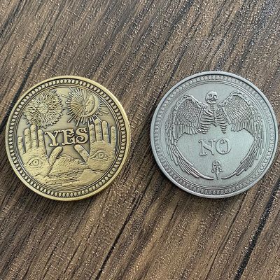 Yes Or No Gothic Prediction Decision Coin All Seeing Eye Or Death Angel Bronze Commemorative Coins Souvenir Gifts For Men Women