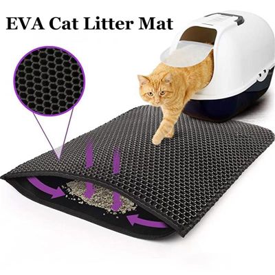 [pets baby] แผ่นคอกสัตว์เลี้ยง EVA สองชั้นกันน้ำแผ่นทำความสะอาดไม่ลื่นแมวเสื่อรองที่เก็บขี้แมวเตียงซักได้
