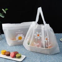 50pcs 35x25x12cm Baking Toast Bread Cake Packaging Translucent Drawstring Plastic Takeaway Food Portable Packing Bags