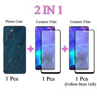 2 IN 1 Xiaomi Poco M3 Pro Redmi Note 10 5G เคสการ์ตูน TPU เคสมือถือซิลิโคนนิ่มพร้อมหน้าจอป้องกันเซรามิค