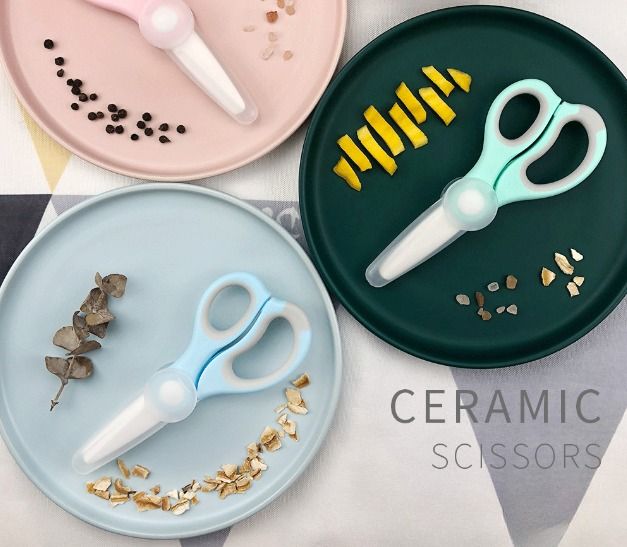 Ceramic scissors Baby food scissors Noodle scissors Children's food  scissors
