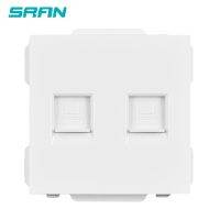 SRAN 52x52 dual Internet socket 2gang RJ45 function module accessories suitable for 86x86 panels