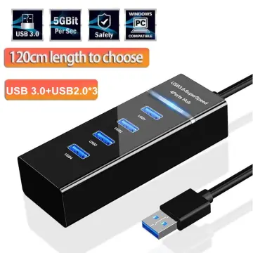 USB 3.0 USB 2.0 7 Ports Hub Splitter Adapter Cable Length 120Cm for Desktop  PC Laptop Keyboard Mouse Mobile Hard Disk 