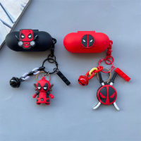 Deadpools สำหรับ QCY T17ซิลิโคนหูปลอกการ์ตูนไร้สายบลูทูธหูฟังปกกันกระแทกนิ่ม