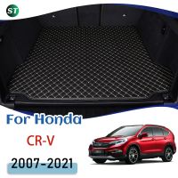 สำหรับฮอนด้า CR-V 2007-2021พื้นท้ายรถหนังซับใน Alas Bagasi Mobil ช่องเก็บสัมภาระพรมปูพื้นหนัง Alas Bagasi Mobil S